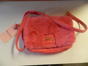 NWT JUICY COUTURE FREE LOVE FLUFFY CROSSBODY BAG PINK - Picture 1 of 4