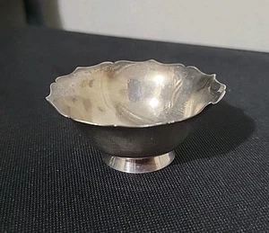 Antique Japanese Chinese? Silver Bowl or Sake Cup Floral Shaped Unknown Brand - Picture 1 of 22