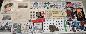 Antik Vintage Sammlerstücke Lot 159 Trödel Schublade Münzen Karten Sammlerstücke Spielzeug - Bild 1 von 22