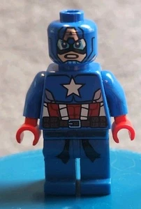 Lego Captain America Blue Suit Brown Belt Minifigure Super Heroes Avengers - Picture 1 of 2