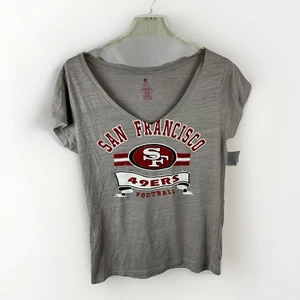 T-shirt NFL San Francisco 49ers adolescente ragazza XL 15/17 grigia scollo a V manica corta - Foto 1 di 6