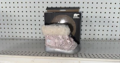 Зимние пинетки для детской кроватки Sorel Caribootie II для девочек младенцев размер 3 (6-12 месяцев) - Изображение 1 из 4