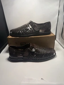 Hirsch Hirsch Herren Bambus 2 Sandale Größe 12 Weite Braun Erscheint Vielleicht einmal getragen! - Bild 1 von 7