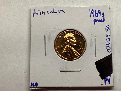 1969 S Lincoln Memorial Proof Penny from Original Proof Set 073025 30a - Image 1 of 4