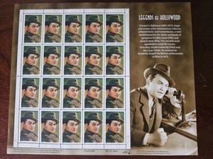 Legends Of Hollywood Edward G Robinson Stamp Sheet MNH Stamps 33 Cents - Picture 1 of 1