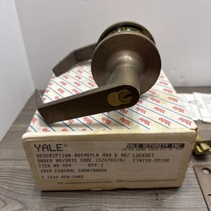 Yale Grade 1 Heavy Duty Store Room AU5405LN 494 X497 Satin Bronze Lever - Picture 1 of 6