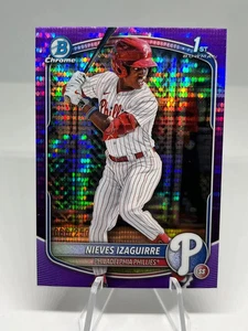 Nieves Izaguirre 2025 Bowman Chrome Purple Pulsar /250 #BCP-232 Phillies - Bild 1 von 2
