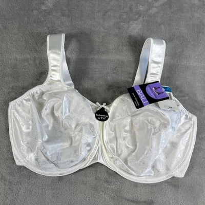 Bali Satin Tracings Minimizer Bra # 3562 White 42DDD  NWT - Image 1 of 4