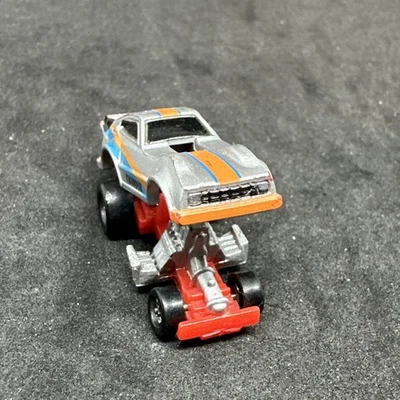 Micro Machines Deluxe Plymouth Arrow Funny Car Silver 1988 Galoob, Doors Open! - Image 1 of 4