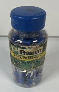 Panduit vinyl forked terminal #8 16-14 awg stud 180 Pieces - Picture 1 of 3
