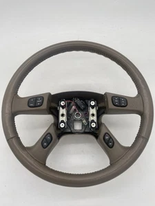 2003 -2007 Tan GMC Yukon Denali Suburban Escalade Envoy Leather Steering Wheel - Picture 1 of 13