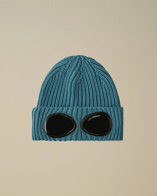 C.P. Company – Gorro Goggle De Lana Merino Extra Fina RFCMAC742A Azul Unisex - Imagen 1 de 4