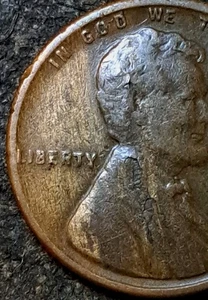 Cáscara de laminación Obv ~ 1920 S centavo de trigo Lincoln 1C ~ centavo error como nuevo - Imagen 1 de 3