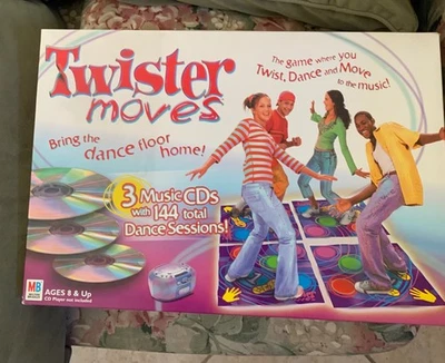MILTON BRADLEY Twister Moves 2003 Edition Hasbro 3 Music CD's Aaron/Nick Carter - Image 1 of 4