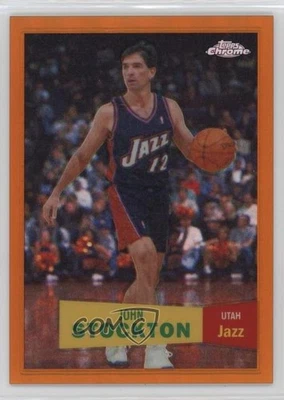 2007 Topps Chrome 1957-58 Variations Orange Refractor /199 John Stockton #98 HOF - Image 1 of 2