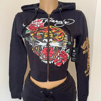 Sudadera con capucha y cremallera Ed Hardy (talla M) Foto 1 de 4