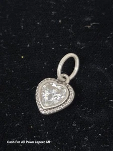 Authentic Pandora Sparkling Love Heart Pendant #390366CZ cz charm pendant - Picture 1 of 2