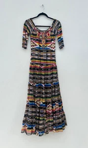 Tunique Maxi Dress Women Small Southwestern Cowgirl Chic Aztec Boho Western - Picture 1 of 16
