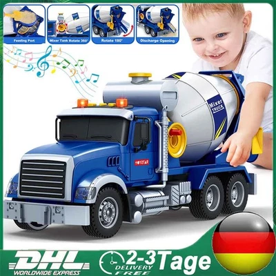 Kinder Betonmischer 41cm Betonmisch Fahrzeuge mit Licht und Sound LKW Mischwagen - Bild 1 von 4