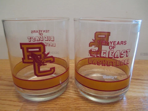80s Getty BIG EAST BASKETBALL - BOSTON COLLEGE Eagles 4" Glass Cover