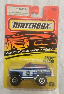 MATCHBOX -- 1995 CHEVY BLAZER -- POLICE --  BLUE -- #50 - Picture 1 of 1