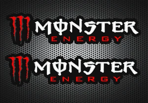 2 X LARGE 12" MONSTER DECALS STICKERS - Picture 1 of 1
