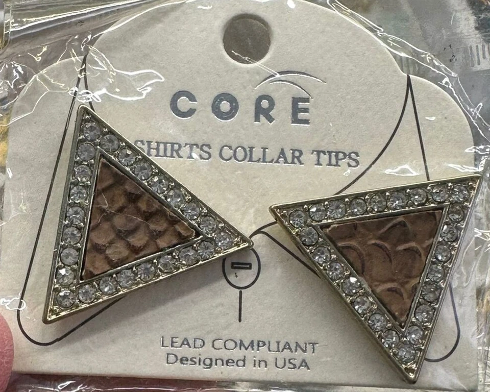 Puntas de cuello de camisa CORE NUEVO CON ETIQUETAS Vintage Tack Pin T-6709 Foto 1 de 1