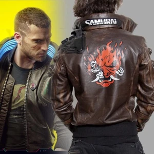 Cyberpunk 2077 Cosplay Samurai Leather Jacket Game Inspired V Costume - Picture 1 of 11