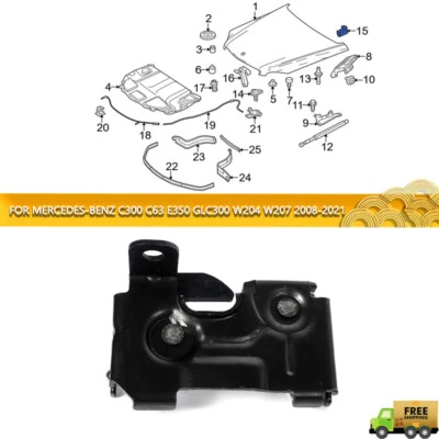 Front Hood Latch Lock For Mercedes-Benz C300 C63 E350 GLC300 W204 W207 2008-2021 Foto 1 de 4