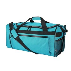 28" Rolling Collapsible Travel Duffel Bag Travel Luggage Clothing Storage Teal - Picture 1 of 13