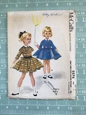 McCall's Vintage Pattern Easy Sew 1960 #5576 Child's Dress with Petticoat girls