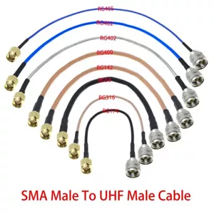 SMA male To UHF male PL259 connector Lot RF RG174 RG316 RG58 RG400 RG142 Cable - Picture 1 of 15