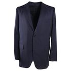 $3895 Sartoria Partenopea Navy-Gray Stripe Lightweight Wool Suit 42 R (Eu 52)