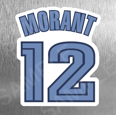 Memphis Grizzlies Ja Morant 12 NBA Basketball Frig Refrigerator Number PC Cover