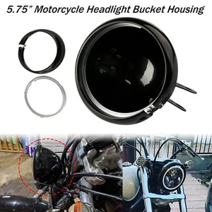 5.75'' 5 3/4"LED Motorcycle Front Headlight Cover Mounting Back Housing Bracket - Picture 1 of 8