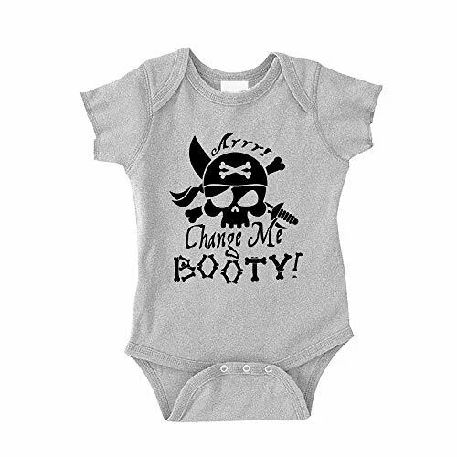 Change Me Booty Pirate 婴儿紧身衣裤连体裤或幼儿 T 恤 — 第 1/1 张图片