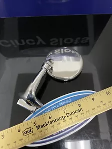 FORD TRUCK EXTERIOR PEEP MIRROR 3" ROUND CURVED CHROME ARM B-18414, NOS. - Picture 1 of 3