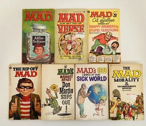 Mad Magazine Lot of 7 Paperback Books Jaffee Martin Berg Eller Feldstein Jacobs - Picture 1 of 18