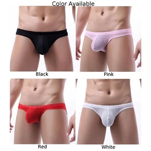 Underwear Mesh Trunks Underpants Underwear Bikini Bikini Underpants Briefs - Picture 1 of 14
