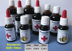 Propolis Lösung Tinktur Tropfen 20ml 50ml 100ml 1000ml Tropf Pipetten Flasche - Bild 1 von 14