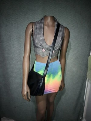 Bolso Bandolera de Cuero De Vecchi By Hamilton Hodge Azul Marino. Hecho en Italia Foto 1 de 4