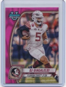 2024 Bowman University U DJ Uiagalelei #48 Pink Lava Refractor Florida State - Bild 1 von 4