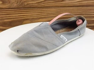 Bobs By Skechers Size 8 Flat Shoes Gray Fabric Women M - Picture 1 of 10