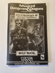 Advanced Dungeons & Dragons Eye of the Beholder III PC Spiel Regelbuch KOSTENLOSER VERSAND - Bild 1 von 2