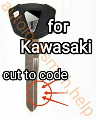Kawasaki motorcycle keys cut to code, key codes - Image 1 of 2