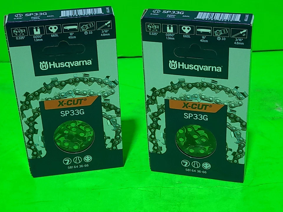 Husqvarna 581643666 16" SP33G X-Cut Chain .325" .050" 66DL 2 Pack