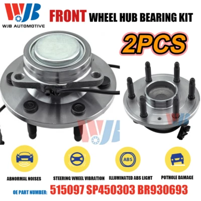 2PCS Front Wheel Bearing Hub for Chevy Silverado GMC Sierra 1500 Escalade 515097 - Изображение 1 из 4