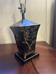 Currey & Company 6358 Gold Black 25” Buffet Table Lamp Jungle Monkeys Design - Picture 1 of 16