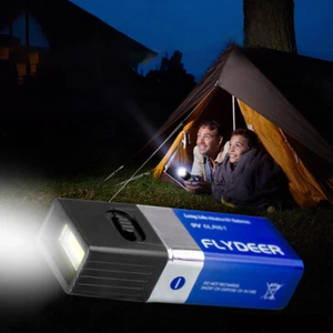 9V Battery Flashlight 9V Mini LED Key Light 6F22 Battery Not Included _SE - Picture 1 of 12