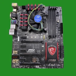 Microstar MSI Z97 GAMING 5 Socket 1150 DDR3 Motherboard, Intel i5-4690K CPU, Fan - Picture 1 of 6